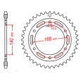 Couronne JT SPROCKETS acier standard 3 - 525