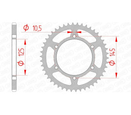 Couronne AFAM acier standard 12305 - 520 - 1074430001