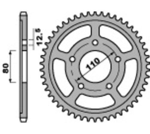 Couronne PBR acier C45 standard 336 - 630