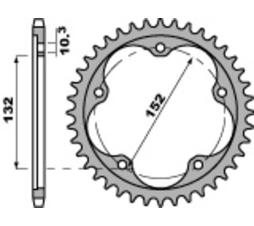 Couronne PBR aluminium Ultra-Light anodisé dur 4460 - 525 - 1075331001