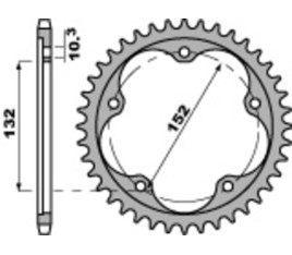 Couronne PBR aluminium Ultra-Light anodisé dur 4460 - 525 - 1075331002