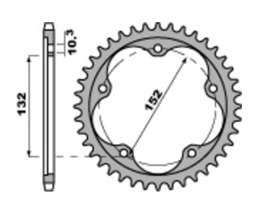 Couronne PBR aluminium Ultra-Light anodisé dur 4460 - 525