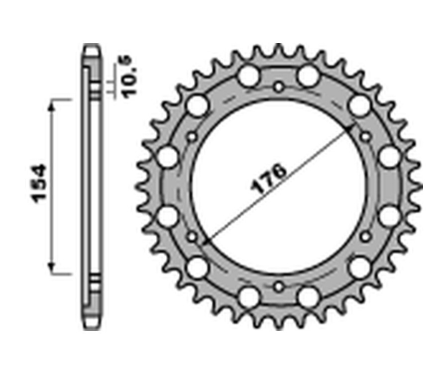 Couronne PBR acier C45 standard 4679 - 525