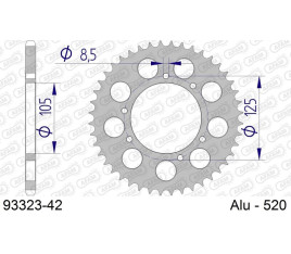 Couronne AFAM aluminium 93323 - 520