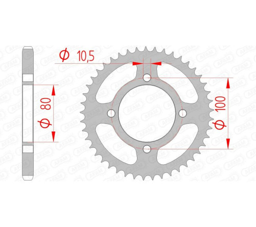 Couronne AFAM acier standard 14213 - 428 - 1074500001