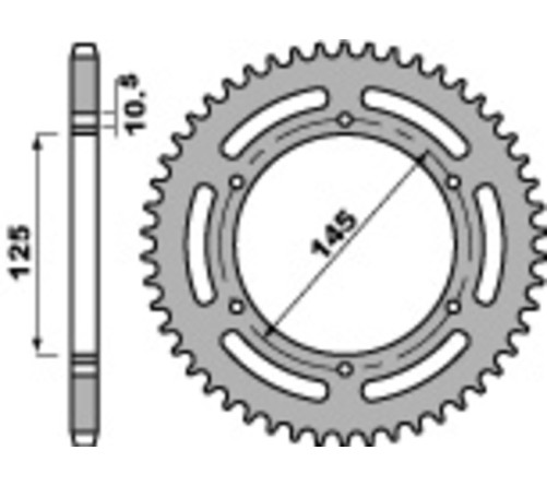 Couronne PBR acier C45 standard 866 - 520