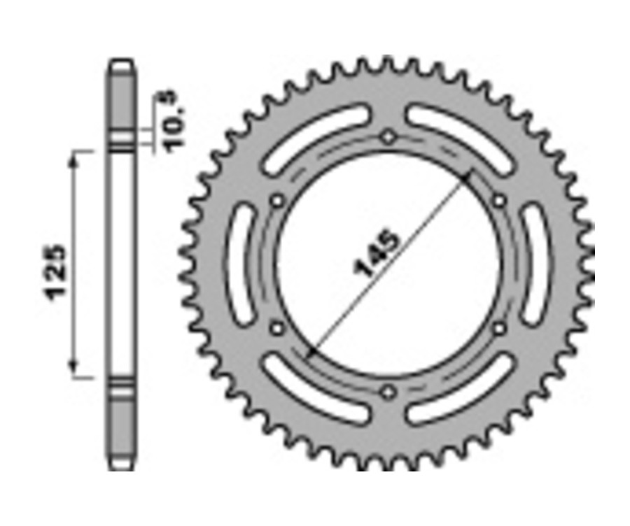 Couronne PBR acier C45 standard 866 - 520