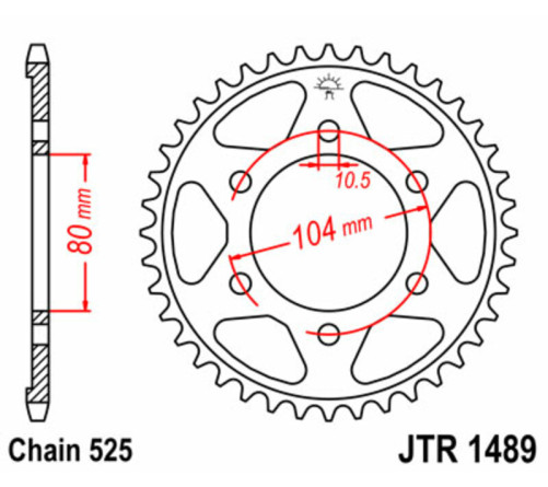 Couronne JT SPROCKETS acier standard 1489 - 525