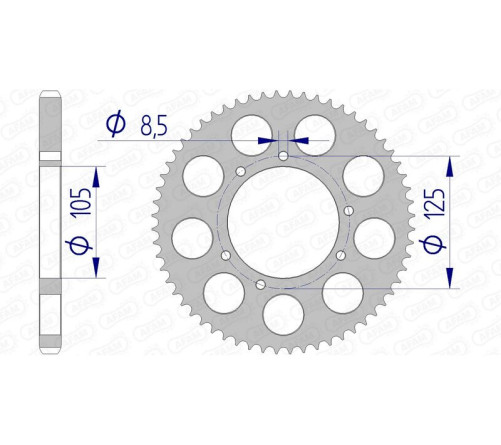 Couronne AFAM aluminium 48200 - 428 - 1074663002