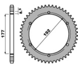 Couronne PBR acier C45 standard 223 - 520 - 1075237003