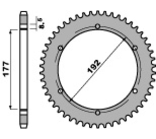 Couronne PBR acier C45 standard 223 - 520 - 1075237003