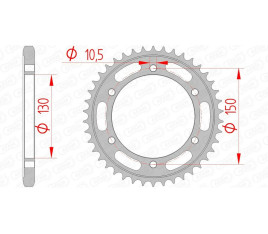 Couronne AFAM acier standard 12606 - 525 - 1074453003