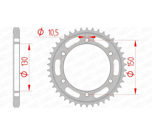 Couronne AFAM acier standard 12606 - 525 - 1074453003