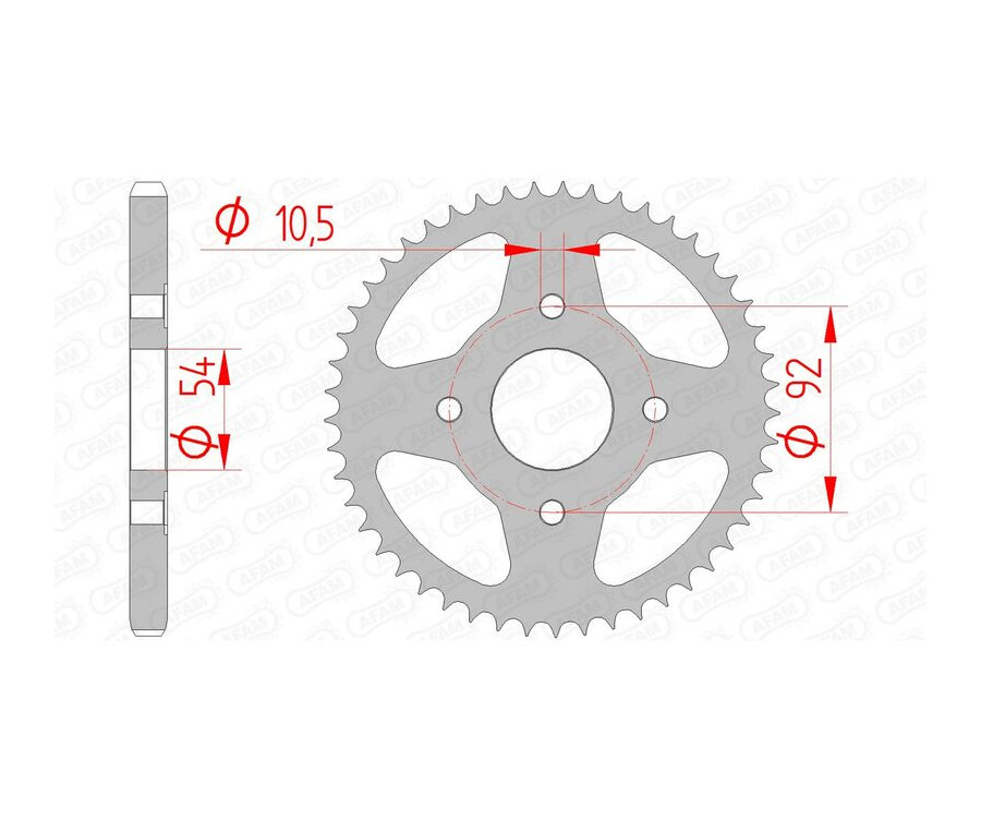 Couronne AFAM acier standard 12202 - 428