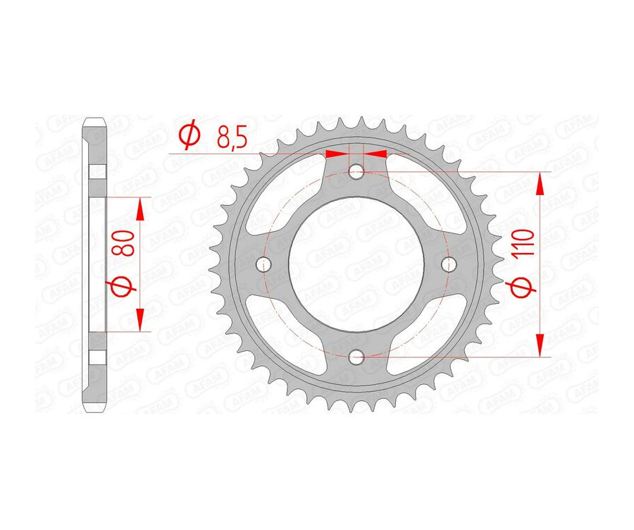 Couronne AFAM acier standard 10235 - 428