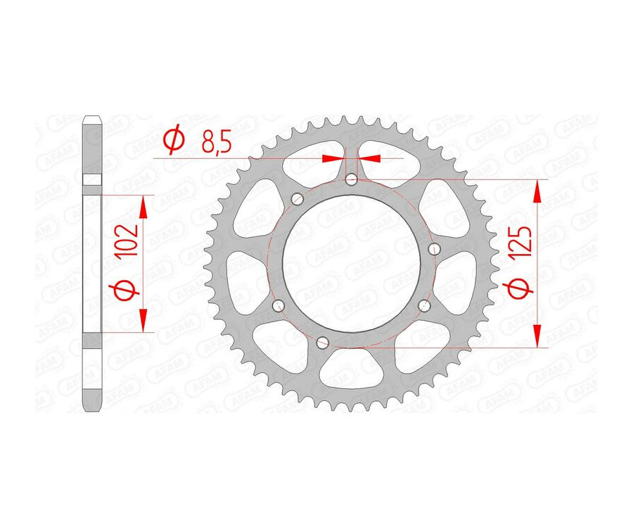 Couronne AFAM acier standard 41100 - 420