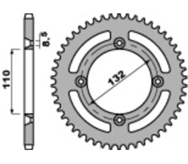 Couronne PBR acier C45 standard 4486 - 428 - 1075555001