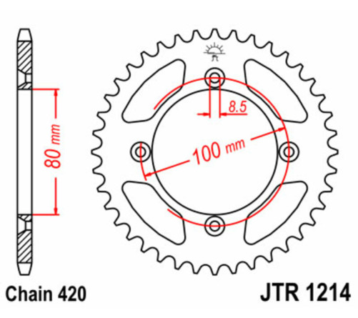 Couronne JT SPROCKETS acier standard 1214 - 420 - 1074886004