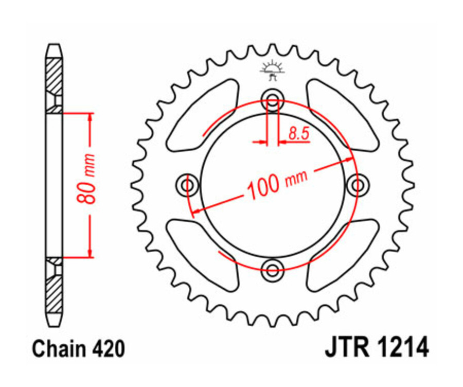 Couronne JT SPROCKETS acier standard 1214 - 420