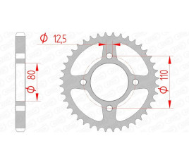 Couronne AFAM acier standard 10603 - 530 - 1074367001