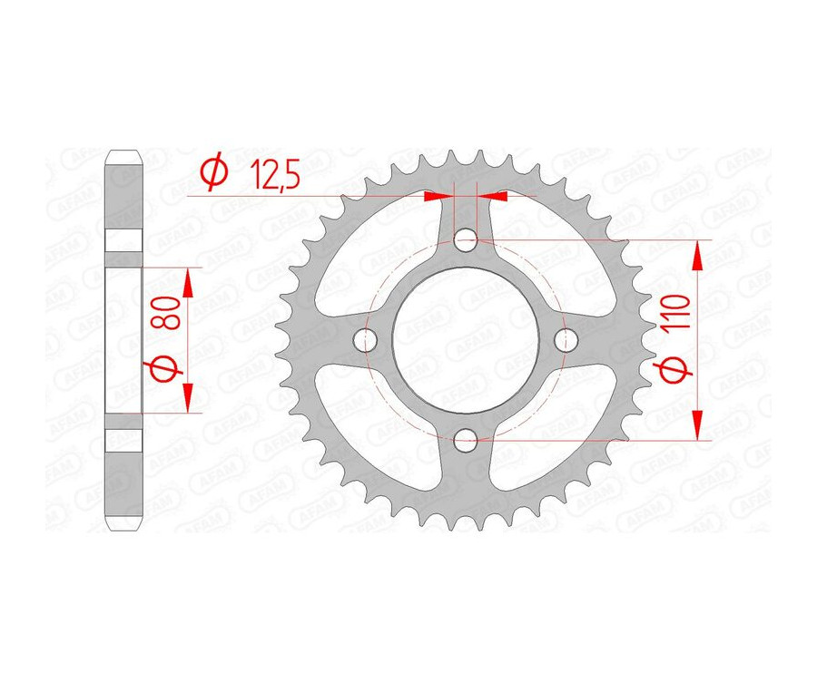 Couronne AFAM acier standard 10603 - 530