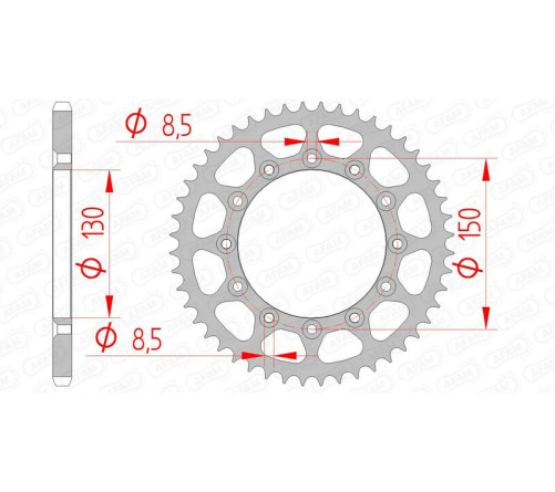 Couronne AFAM acier anti-boue 12323 - 520