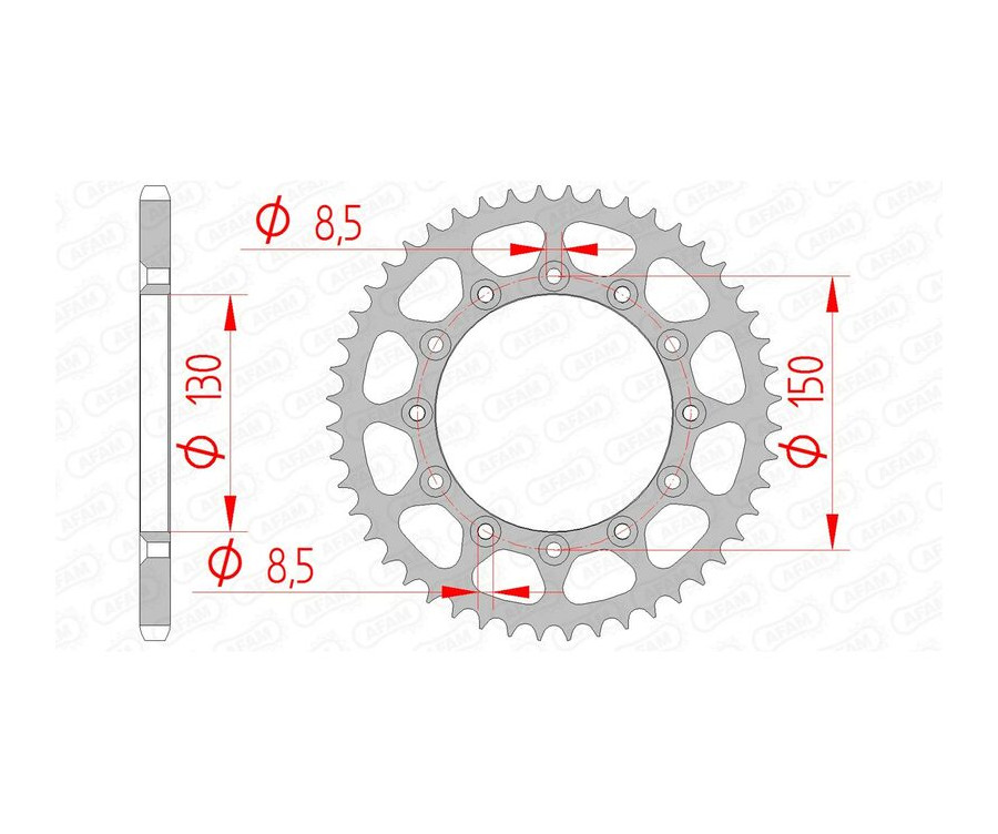 Couronne AFAM acier anti-boue 12323 - 520