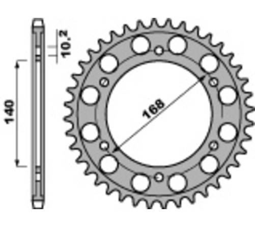 Couronne PBR acier C45 standard 4613 - 525 - 1075371001