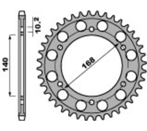 Couronne PBR acier C45 standard 4613 - 525 - 1075371002