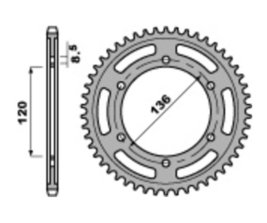 Couronne PBR acier C45 standard 864 - 530