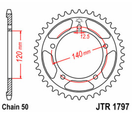 Couronne JT SPROCKETS acier standard 1797 - 530 - 1074947001