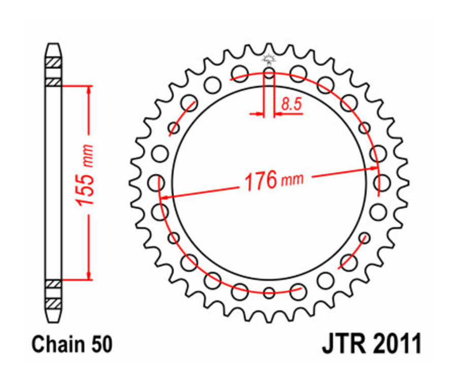 Couronne JT SPROCKETS acier standard 2011 - 530