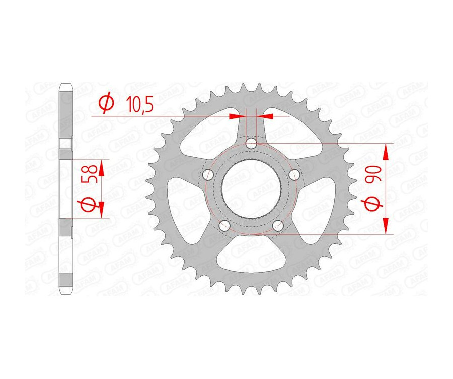 Couronne AFAM acier standard 10215 - 520