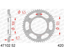 Couronne AFAM acier standard 47102 - 420 - 1074658001