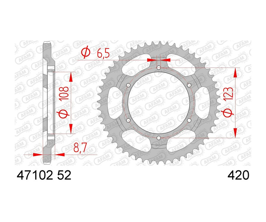 Couronne AFAM acier standard 47102 - 420