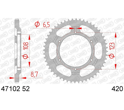 Couronne AFAM acier standard 47102 - 420 - 1074658001