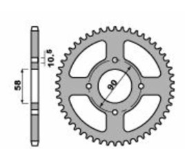 Couronne PBR acier C45 standard 4668 - 520 - 1075383001