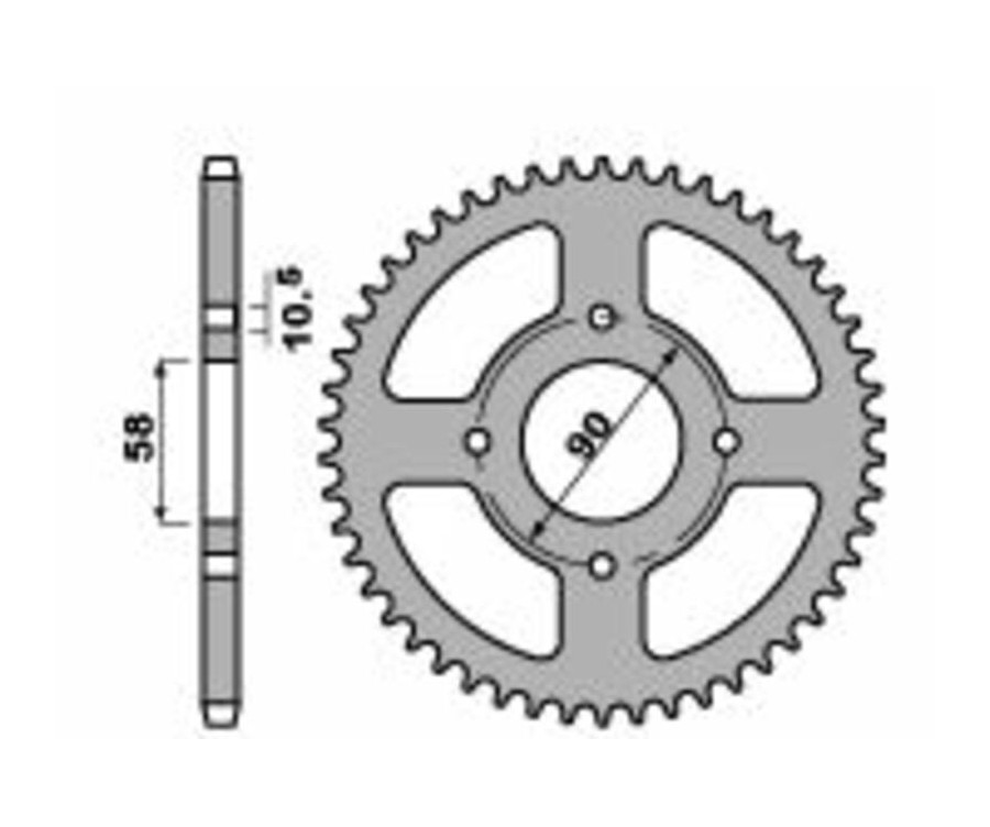 Couronne PBR acier C45 standard 4668 - 520