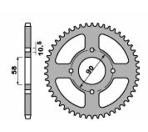 Couronne PBR acier C45 standard 4668 - 520 - 1075383001