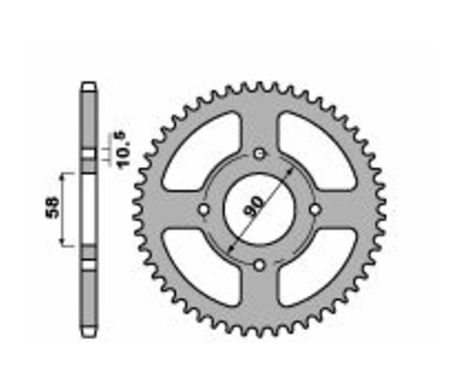 Couronne PBR acier C45 standard 4668 - 520