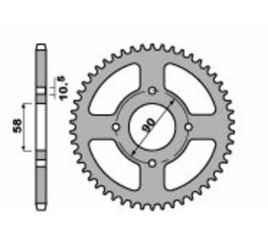 Couronne PBR acier C45 standard 4668 - 520