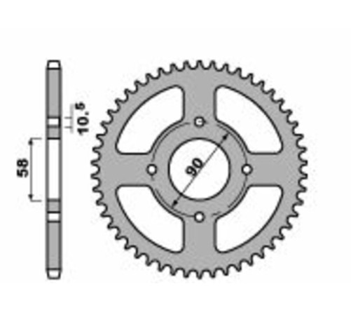 Couronne PBR acier C45 standard 4668 - 520