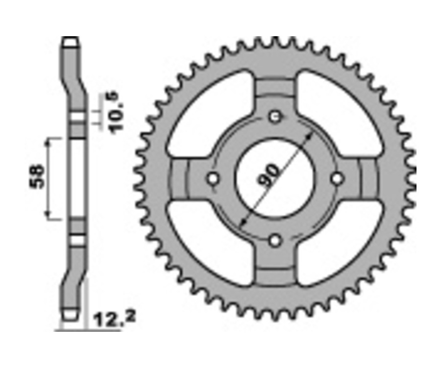 Couronne PBR acier C45 standard 273 - 428