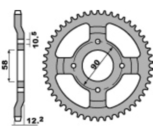 Couronne PBR acier C45 standard 273 - 428 - 1075492001