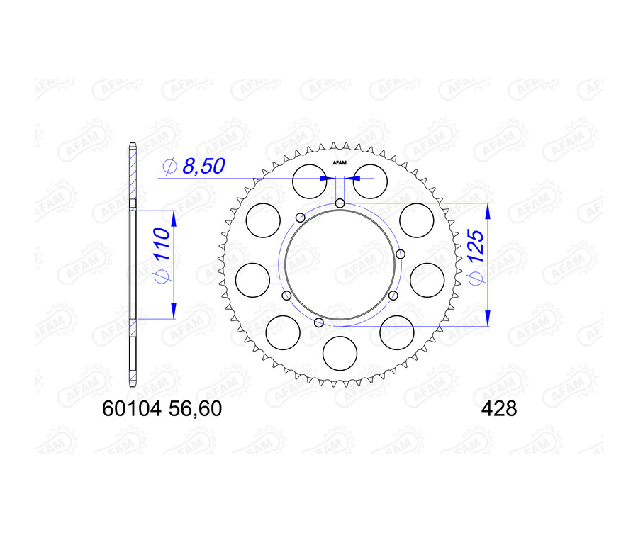 Couronne AFAM aluminium 60104 - 428