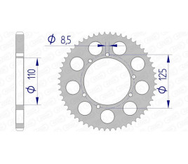 Couronne AFAM aluminium 60104 - 428 - 1074707001