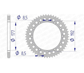 Couronne AFAM aluminium 63300 - 520 - 1074712002