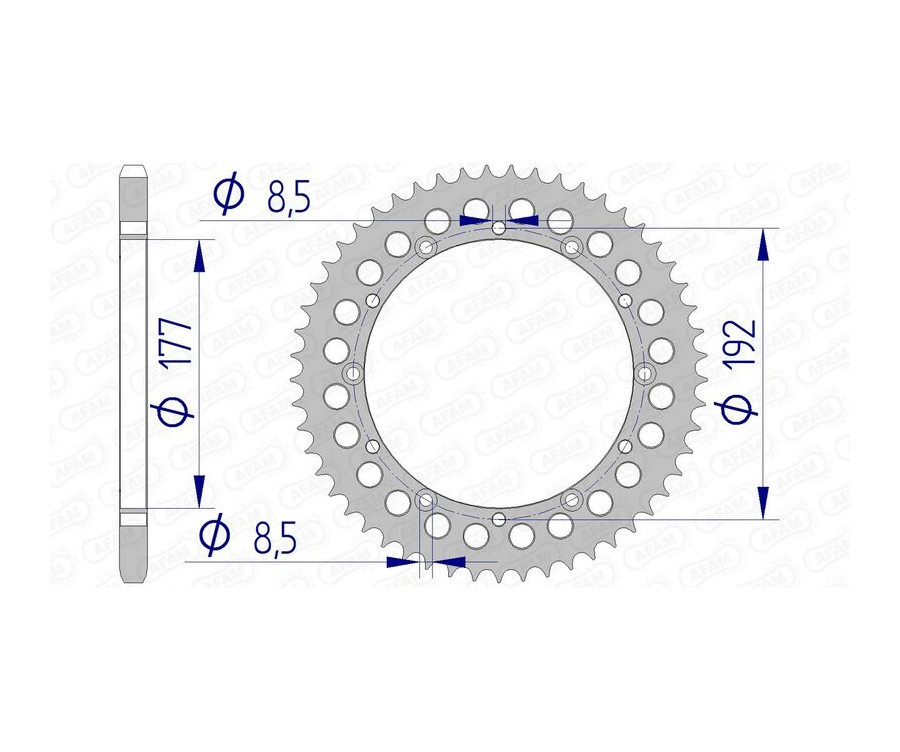 Couronne AFAM aluminium 63300 - 520