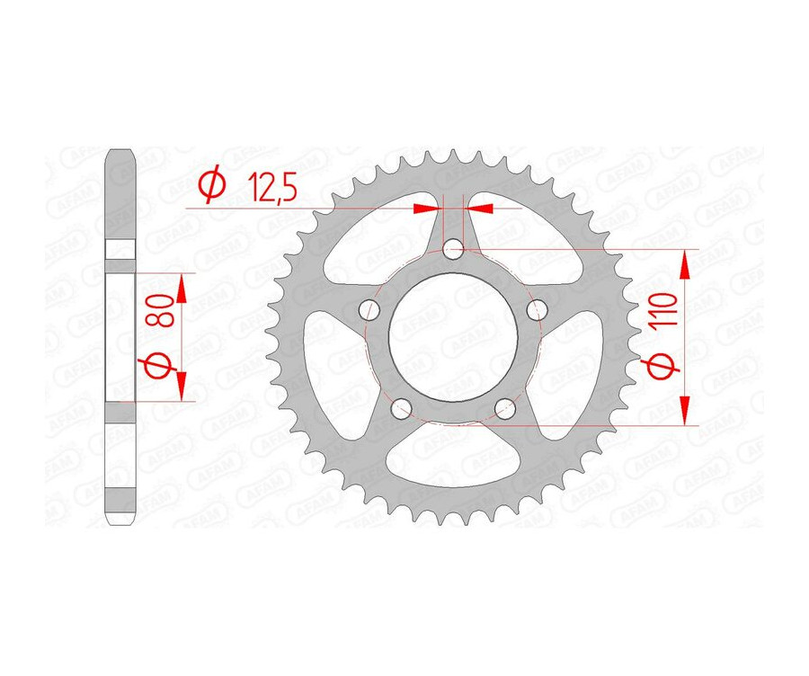 Couronne AFAM acier standard 10608 - 525