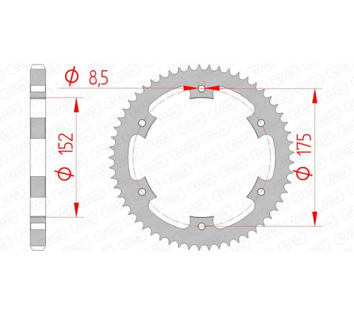 Couronne AFAM acier standard 12207 - 428 - 1074414001